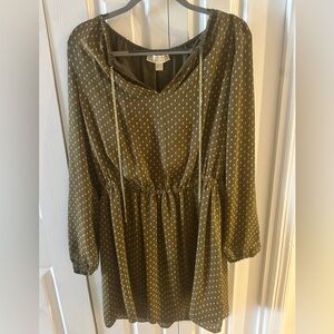 Michael Kors Green Long Sleeve Dress